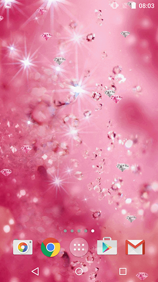 Screenshots of the Pink diamonds for Android tablet, phone.