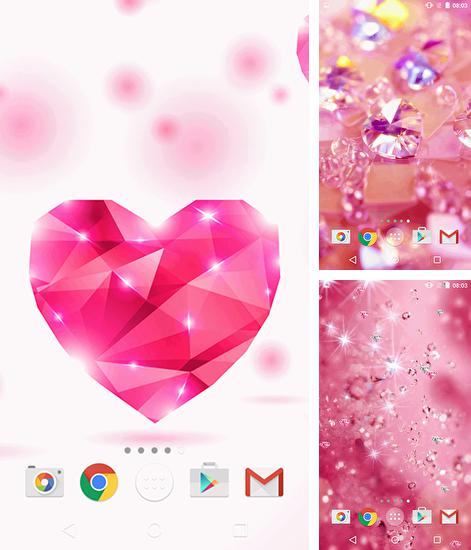 In addition to live wallpaper Compass for Android phones and tablets, you can also download Pink diamonds for free.