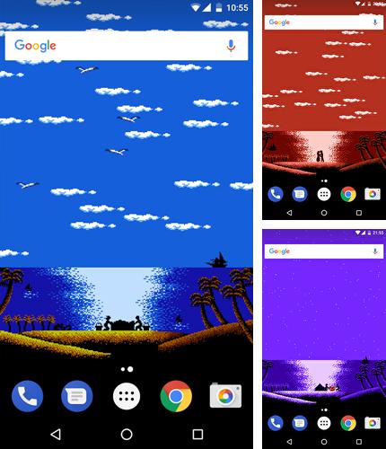 Дополнительно к живым обоям на Андроид телефоны и планшеты Астероид Апофис, вы можете также бесплатно скачать заставку Pixel Beach.