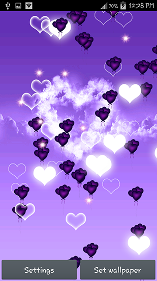 Download livewallpaper Purple heart for Android. Get full version of Android apk livewallpaper Purple heart for tablet and phone.