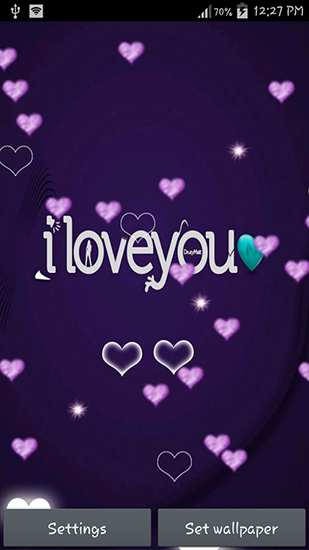Screenshots of the Purple heart for Android tablet, phone.