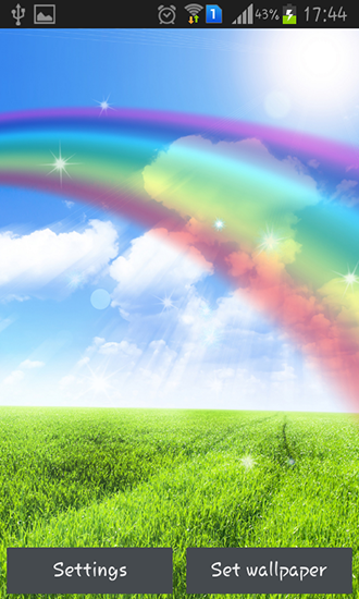 Rainbow für Android spielen. Live Wallpaper Regenbogen kostenloser Download.