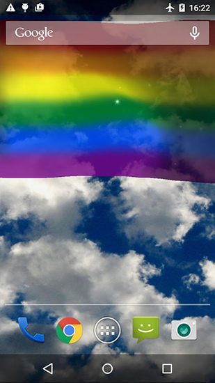 Rainbow flag für Android spielen. Live Wallpaper Regenbogenflagge kostenloser Download.