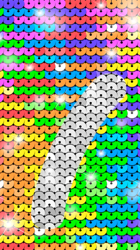 Screenshots of the Rainbow sequin flip for Android tablet, phone.