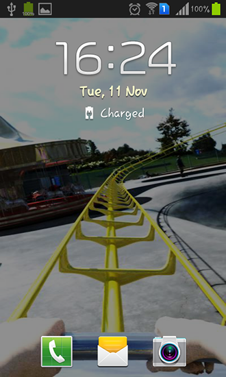 Écrans de Roller coaster pour tablette et téléphone Android.