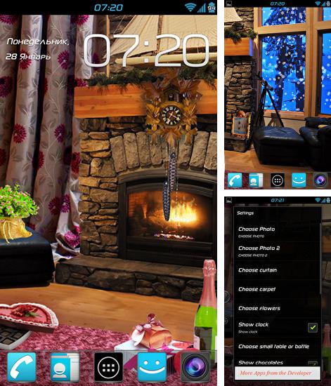 Descarga gratuita fondos de pantalla animados Chimenea romántica  para Android. Consigue la versión completa de la aplicación apk de Romantic fireplace para tabletas y teléfonos Android.