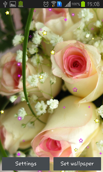 Télécharger le fond d'écran animé gratuit Roses et amour. Obtenir la version complète app apk Android Roses and love pour tablette et téléphone.