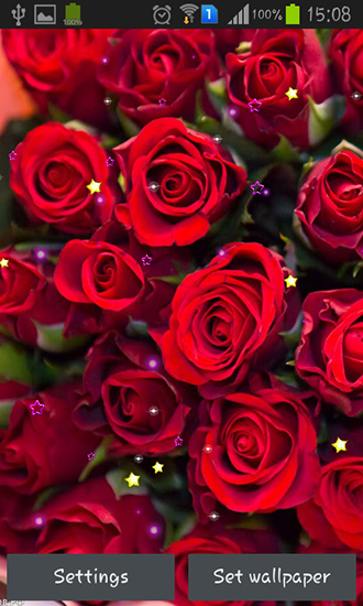 Papeis de parede animados Rosas e amor para Android. Papeis de parede animados Roses and love para download gratuito.