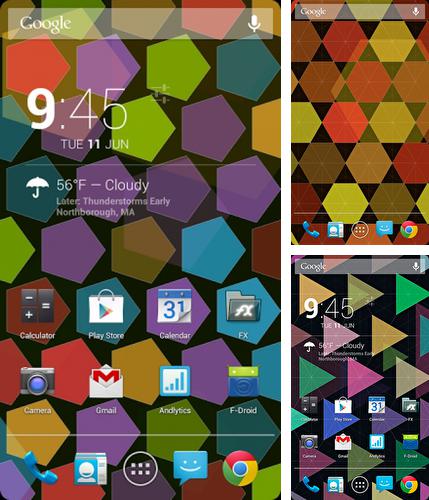 Kostenloses Android-Live Wallpaper Formenwandel. Vollversion der Android-apk-App Shape swap für Tablets und Telefone.