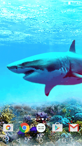 Screenshots von Sharks by Fun Live Wallpapers für Android-Tablet, Smartphone.