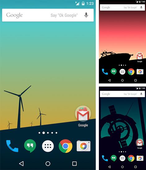 Kostenloses Android-Live Wallpaper Welt der Silhouetten. Vollversion der Android-apk-App Silhouette World für Tablets und Telefone.