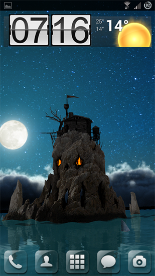 Skull island 3D für Android spielen. Live Wallpaper Die Schädelinsel 3D kostenloser Download.