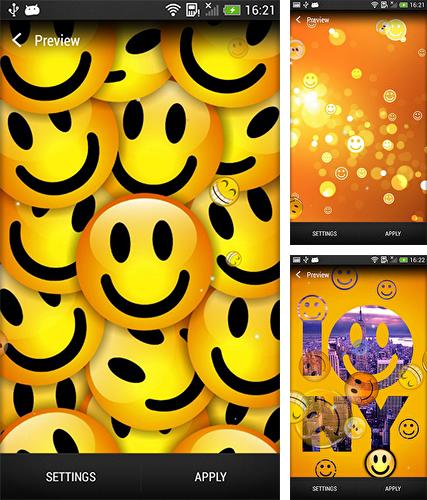 Kostenloses Android-Live Wallpaper Smiley. Vollversion der Android-apk-App Smiley für Tablets und Telefone.