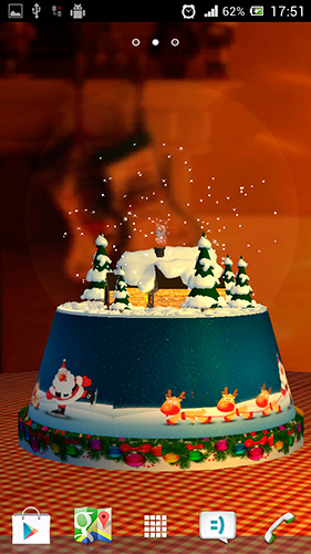 Download livewallpaper Snow globe 3D for Android. Get full version of Android apk livewallpaper Snow globe 3D for tablet and phone.