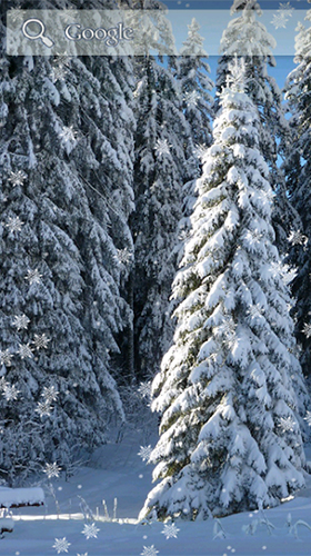 Snow winter für Android spielen. Live Wallpaper Schnee im Winter kostenloser Download.