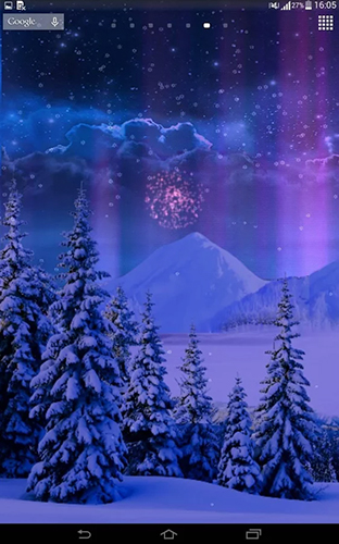 Écrans de Snowfall by Top Live Wallpapers Free pour tablette et téléphone Android.
