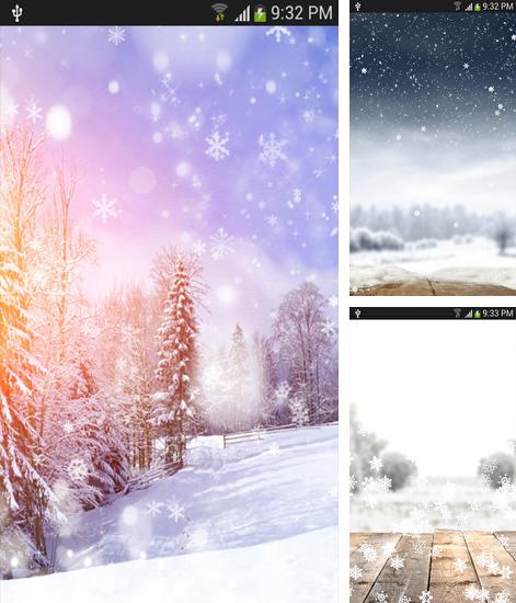 Alem do papel de parede animado Lareira de Natal para telefones e tablets Android, voce tambem pode baixar Queda de neve, Snowfall gratuitamente.
