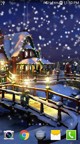 Fondos de pantalla animados a Snowy night by Live wallpaper HD para Android. Descarga gratuita fondos de pantalla animados Noche nevada.