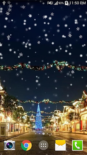 安卓平板、手机Snowy night by Live wallpaper HD截图。