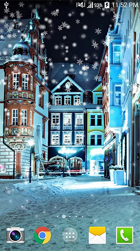 安卓平板、手机Snowy night by Live wallpaper HD截图。