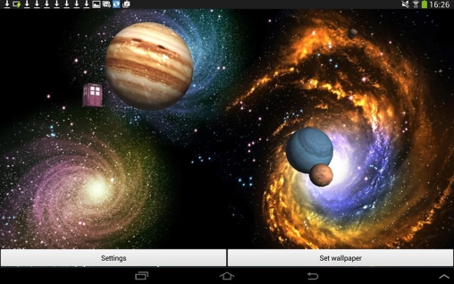 Space 3D für Android spielen. Live Wallpaper Weltraum 3D kostenloser Download.