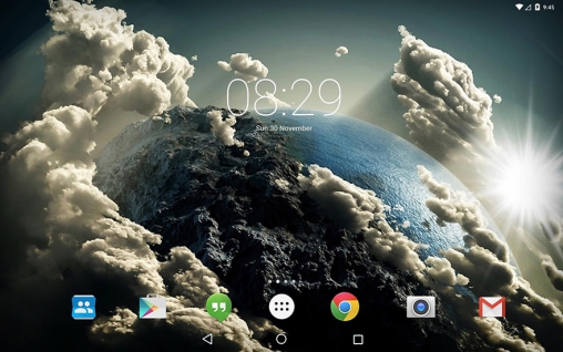 Screenshots do Nuvens do espaço 3D para tablet e celular Android.