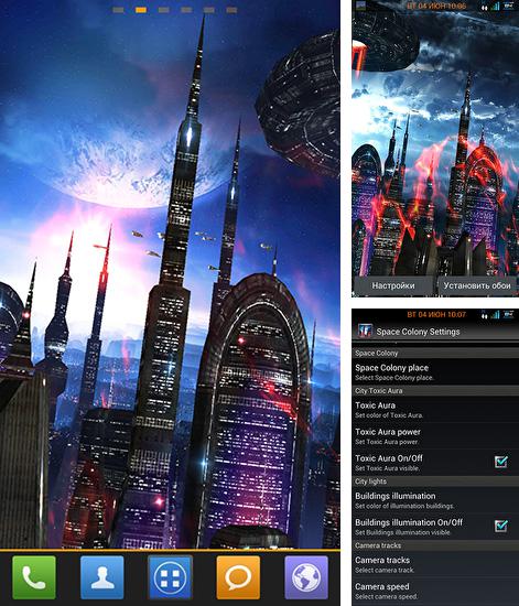 Download live wallpaper Space colony for Android. Get full version of Android apk livewallpaper Space colony for tablet and phone.
