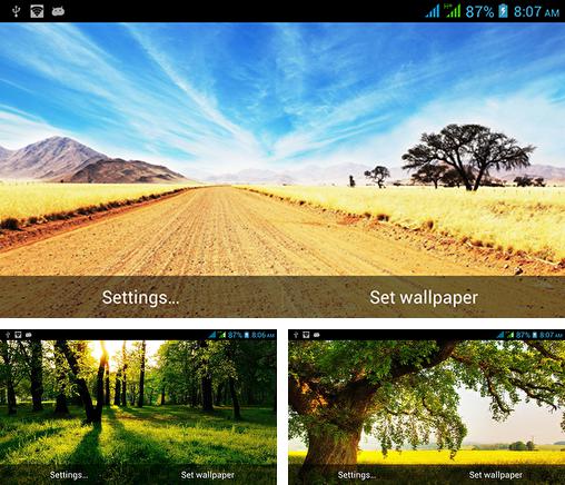 Zusätzlich zum Live Wallpaper Weißer Kiesel für Android Mobiltelefone und Tablets, können Sie auch Splendid nature, Atemberaubende Natur kostenlos herunterladen.