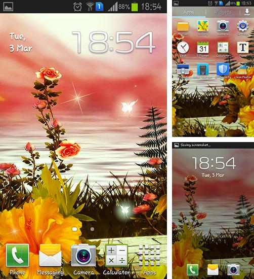 Kostenloses Android-Live Wallpaper Frühlingsblumen: Magie. Vollversion der Android-apk-App Spring flowers: Magic für Tablets und Telefone.