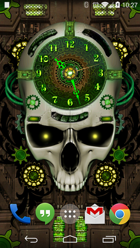 Steampunk Clock für Android spielen. Live Wallpaper Steampunk Uhr kostenloser Download.