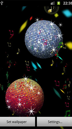 Summer disco ball - бесплатно скачать живые обои на Андроид телефон или планшет.