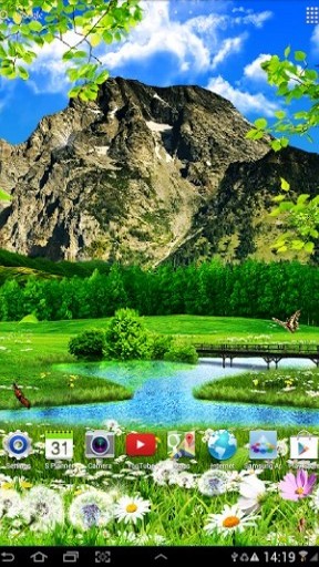 Screenshots of the Summer landscape for Android tablet, phone.