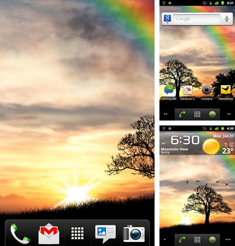 Kostenloses Android-Live Wallpaper Sonnenaufgang. Vollversion der Android-apk-App Sun rise für Tablets und Telefone.