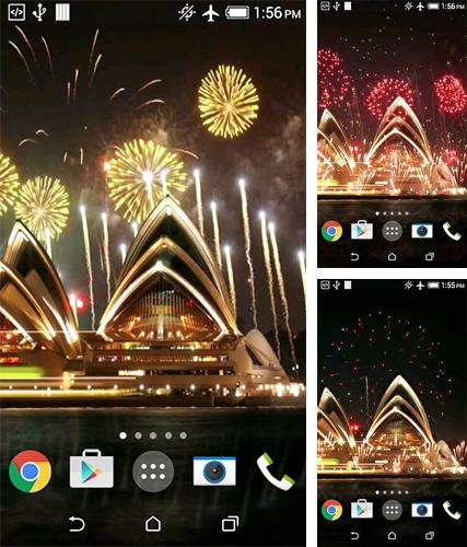 Kostenloses Android-Live Wallpaper Feuerwerk in Sydney. Vollversion der Android-apk-App Sydney fireworks für Tablets und Telefone.