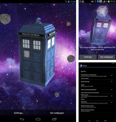 Download live wallpaper Tardis 3D for Android. Get full version of Android apk livewallpaper Tardis 3D for tablet and phone.