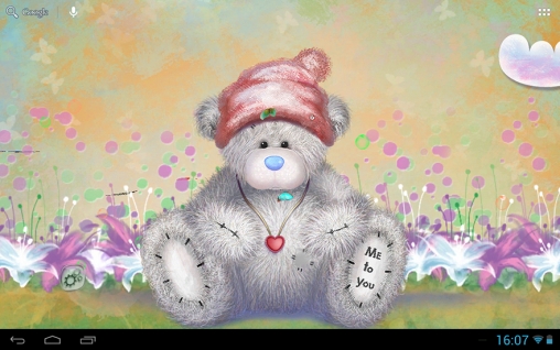 Screenshots of the Teddy bear for Android tablet, phone.