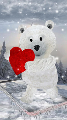 Teddy bear: Love 3D für Android spielen. Live Wallpaper Teddy Br: Liebe 3D kostenloser Download.