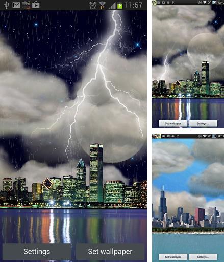 The real thunderstorm HD (Chicago) - бесплатно скачать живые обои на Андроид телефон или планшет.