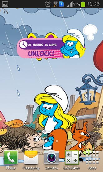 Screenshots of the The Smurfs for Android tablet, phone.