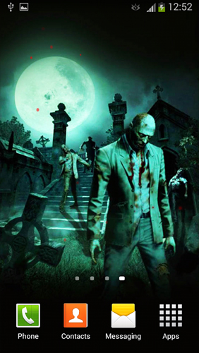 Écrans de Zombies pour tablette et téléphone Android.