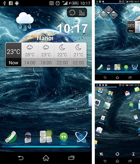 Kostenloses Android-Live Wallpaper Tornado 3D HD. Vollversion der Android-apk-App Tornado 3D HD für Tablets und Telefone.