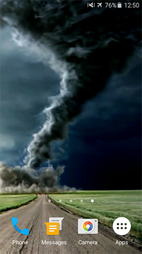 Écrans de Tornado by Video Themes Pro pour tablette et téléphone Android.