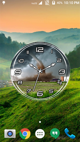Screenshots of the Tornado: Clock for Android tablet, phone.