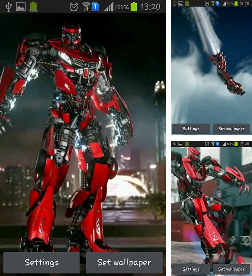Zusätzlich zum Live Wallpaper Live Uhr für Android Mobiltelefone und Tablets, können Sie auch Transformers battle, Kampf der Transformer kostenlos herunterladen.