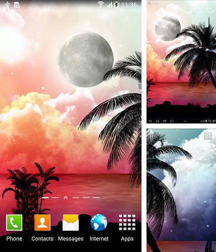 Download live wallpaper Tropical night for Android. Get full version of Android apk livewallpaper Tropical night for tablet and phone.