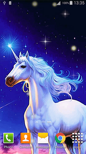 Kostenloses Android-Live Wallpaper Einhorn. Vollversion der Android-apk-App Unicorn by Cute Live Wallpapers And Backgrounds für Tablets und Telefone.