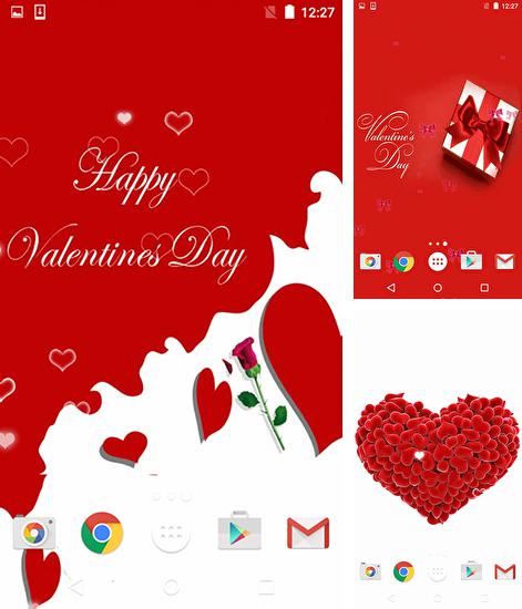 除了用于安卓手机和平板电脑的动态壁纸，您还可以免费下载Valentines Day by Free wallpapers and background，。
