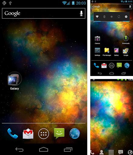 Kostenloses Android-Live Wallpaper Vortex Galaxie. Vollversion der Android-apk-App Vortex galaxy für Tablets und Telefone.