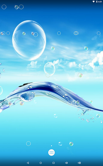 Water bubble live wallpaper for Android. Water bubble free download for  tablet and phone.