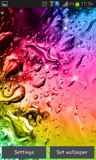 Water drops für Android spielen. Live Wallpaper Wassertropfen kostenloser Download.